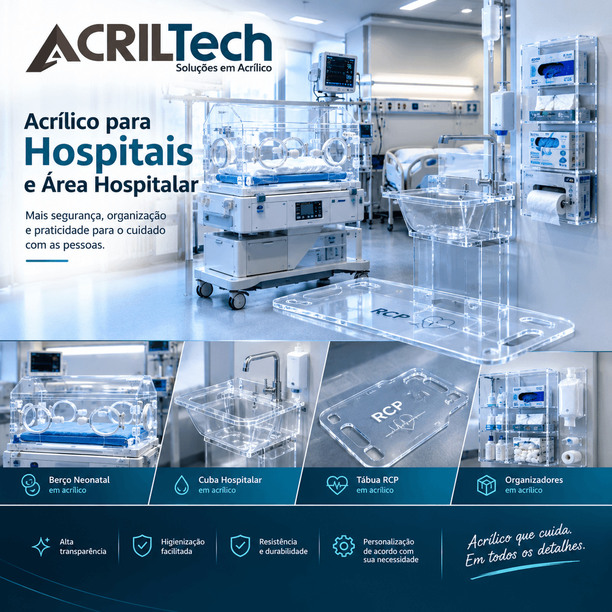 Acrílico para Hospitais