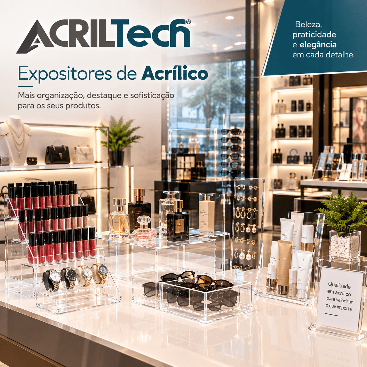 Expositor de Acrílico Transparente