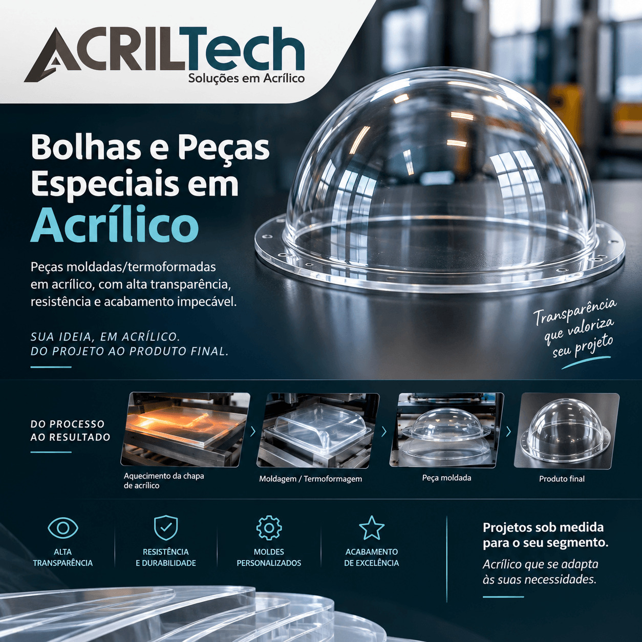 Peças em Acrílico