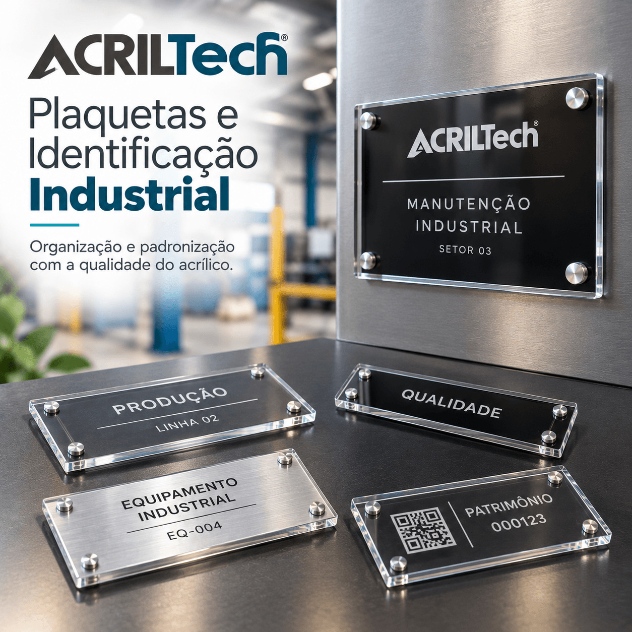 Placa de Identificação para Painel Elétrico